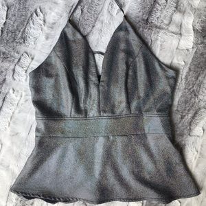 !!SOLD!! Express Peplum Tie Halter